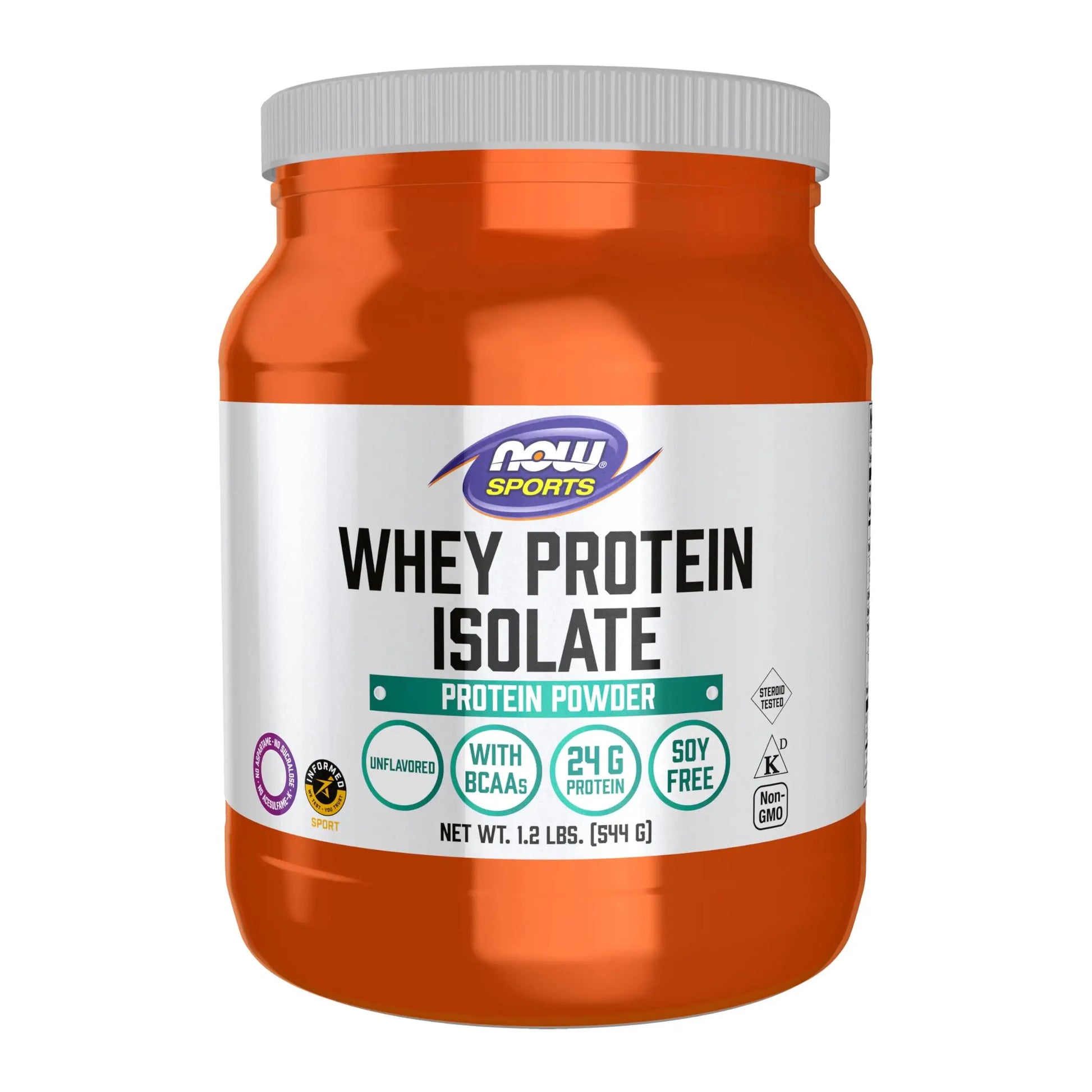 NOW Foods Sports Whey Protein Isolate with BCAAs, Unflavored - imprüv 
