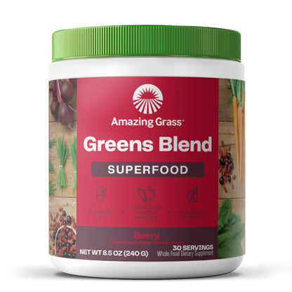 Superfood Greens Blend with Antioxidants, Digestive Enzymes, Fiber Prebiotics and Probiotics