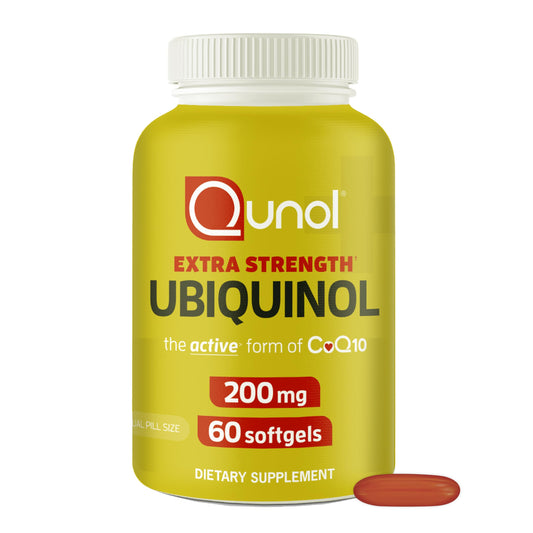 Qunol 200mg Ubiquinol, Powerful Antioxidant for Heart Health, Active Form of CoQ10