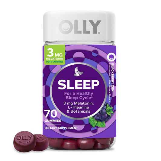OLLY Sleep Gummies with Melatonin and L-Theanine for Restful Nights, 70 Count