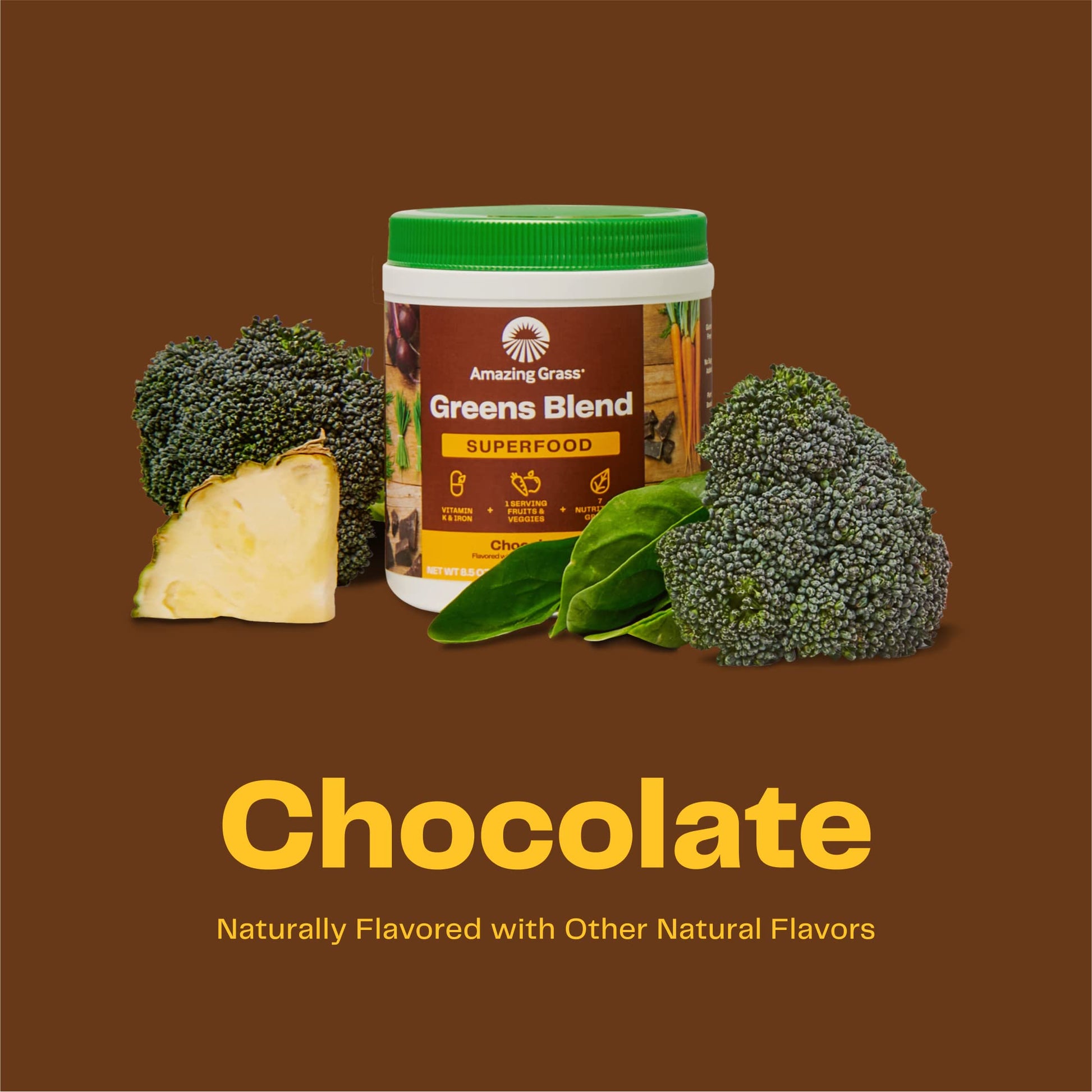 Superfood Greens Blend with Antioxidants, Digestive Enzymes, Fiber Prebiotics and Probiotics