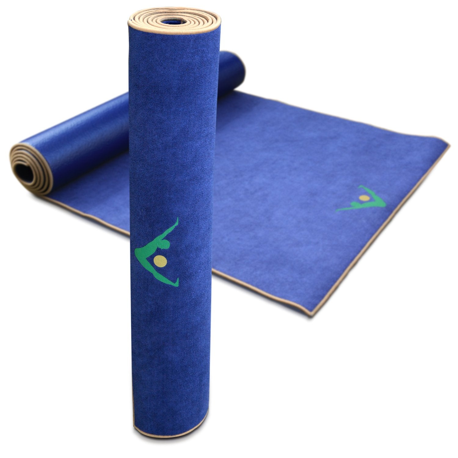 Synergy 2-in-1 Machine Washable Hot Yoga Mat with Integrated Non-Slip Microfiber Towel