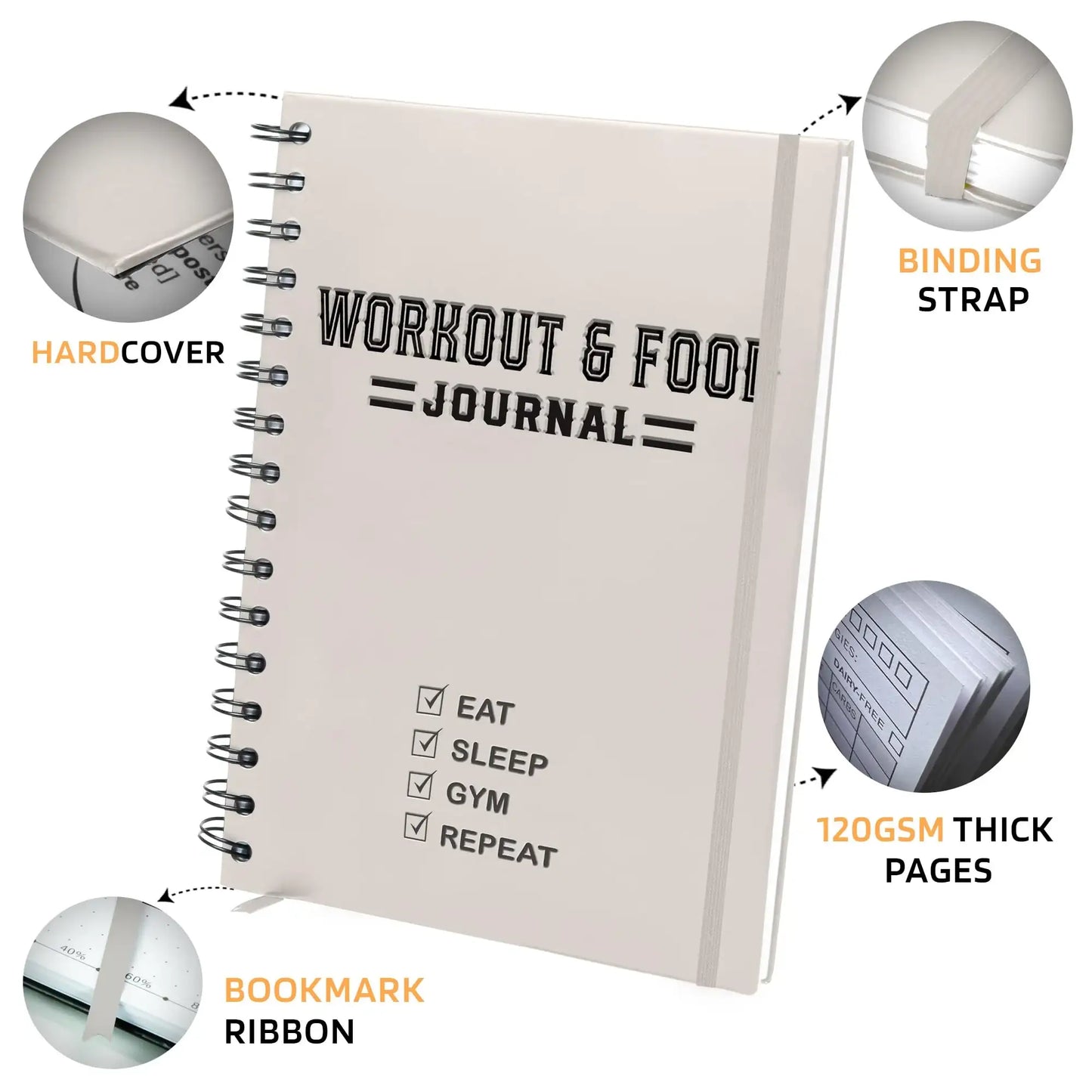 Food and Fitness Journal for Meal Planning and Workout Tracking - imprüv 