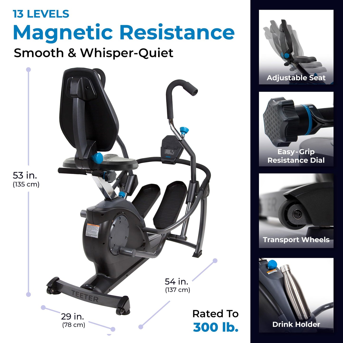 FreeStep Recumbent Elliptical Stepper