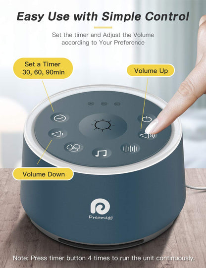 Ambient Light White Noise Sound Machine for Sleep & Meditation