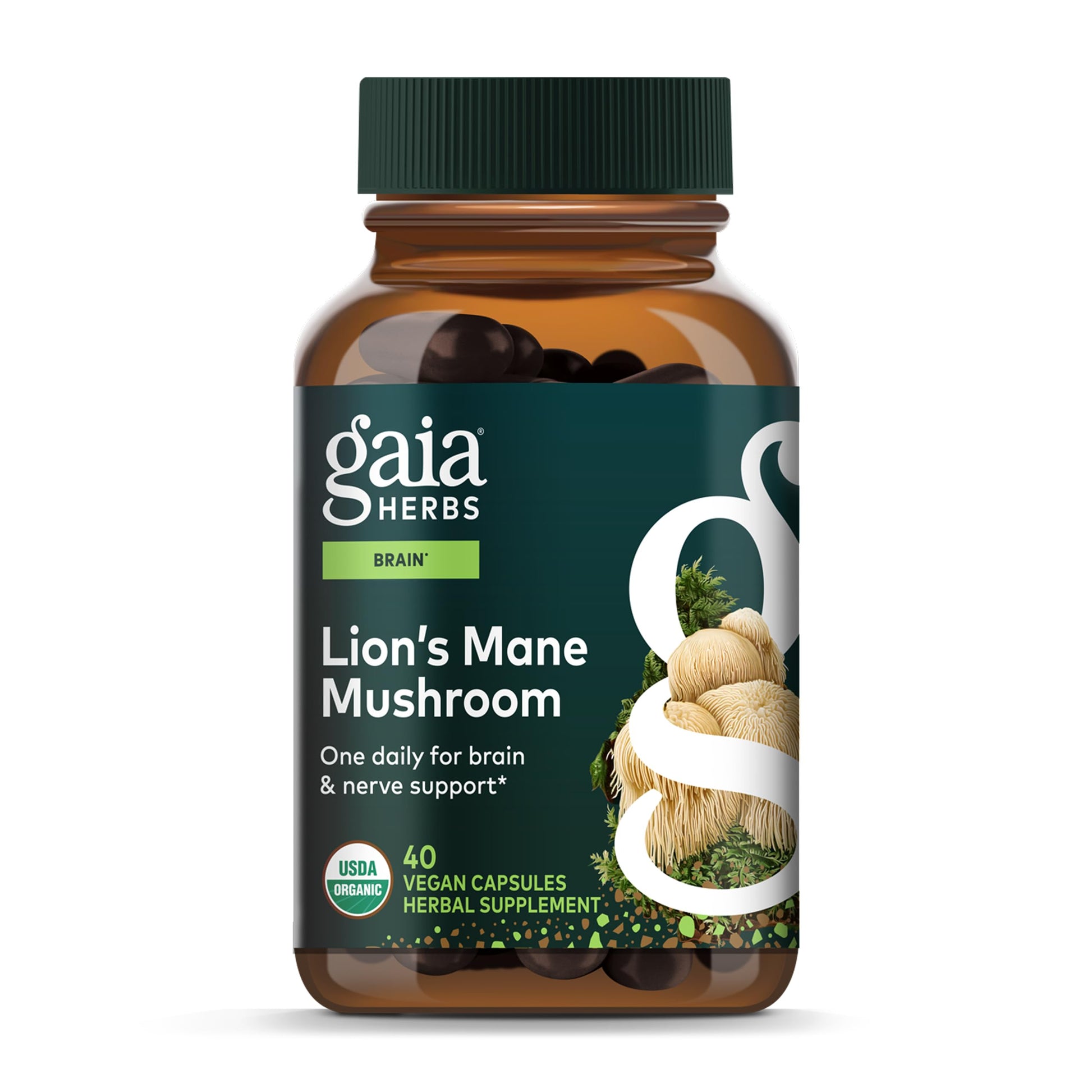 Gaia Herbs Lion's Mane Mushroom for Brain and Nerve Health Support - imprüv 