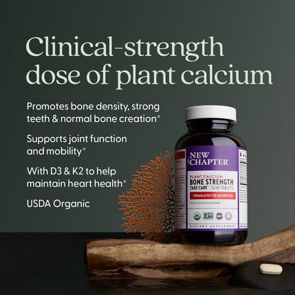 New Chapter Organic Plant Calcium with Magnesium and Vitamin D3+K2 for Bone Strength