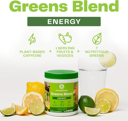 Superfood Greens Blend with Antioxidants, Digestive Enzymes, Fiber Prebiotics and Probiotics