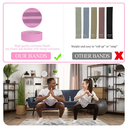 14-Inch Non-Slip Fabric Resistance Bands for Glute Workouts