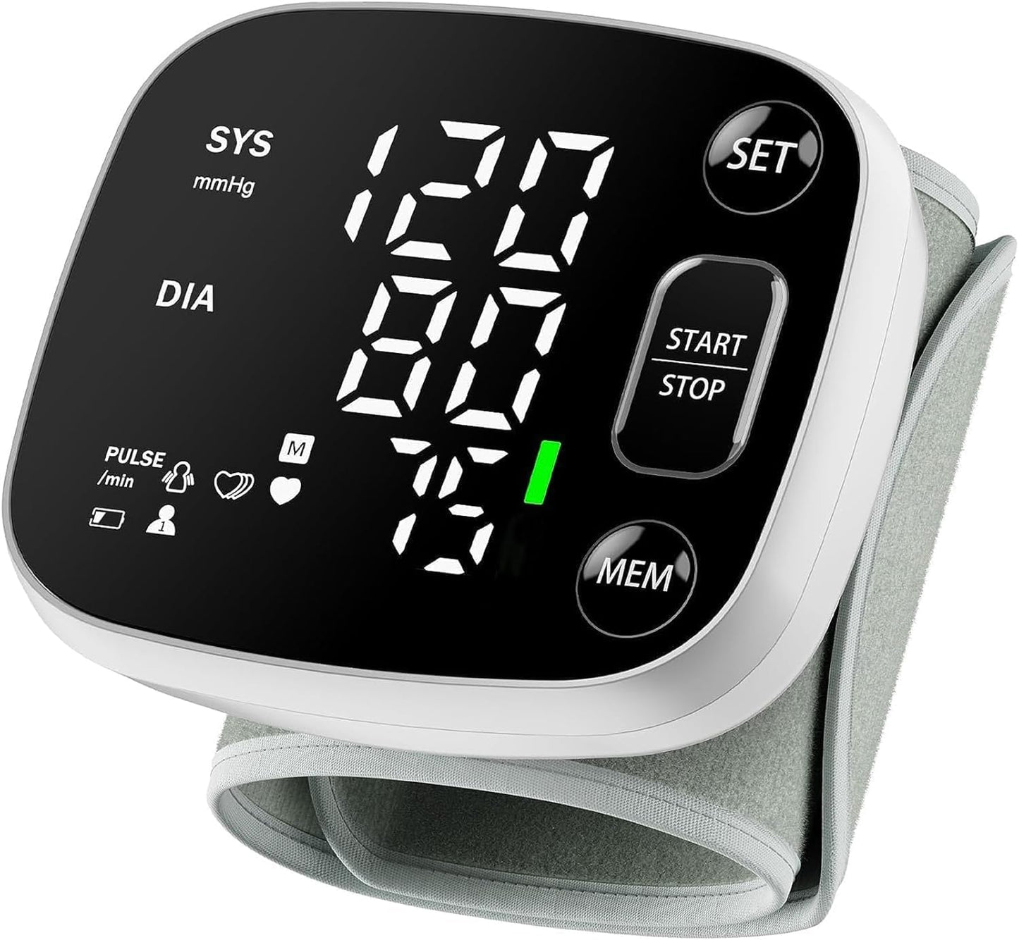 Wrist Blood Pressure Monitor with LED Display and Voice Guidance for Home Use - imprüv 