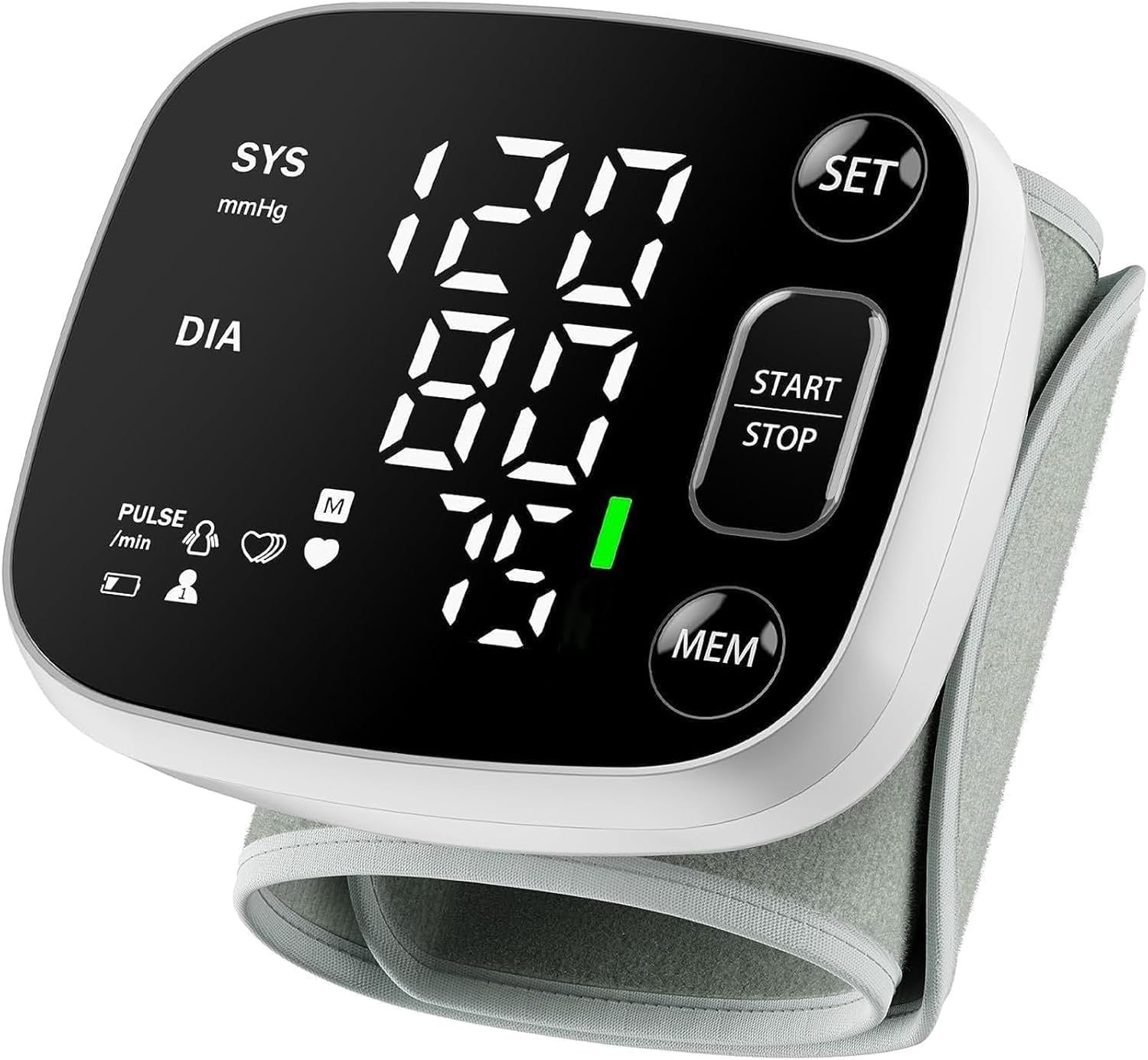 Wrist Blood Pressure Monitor with LED Display and Voice Guidance for Home Use - imprüv 