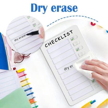 Dry Erase Chore Chart, Standable Whiteboard Checklist Board - imprüv 