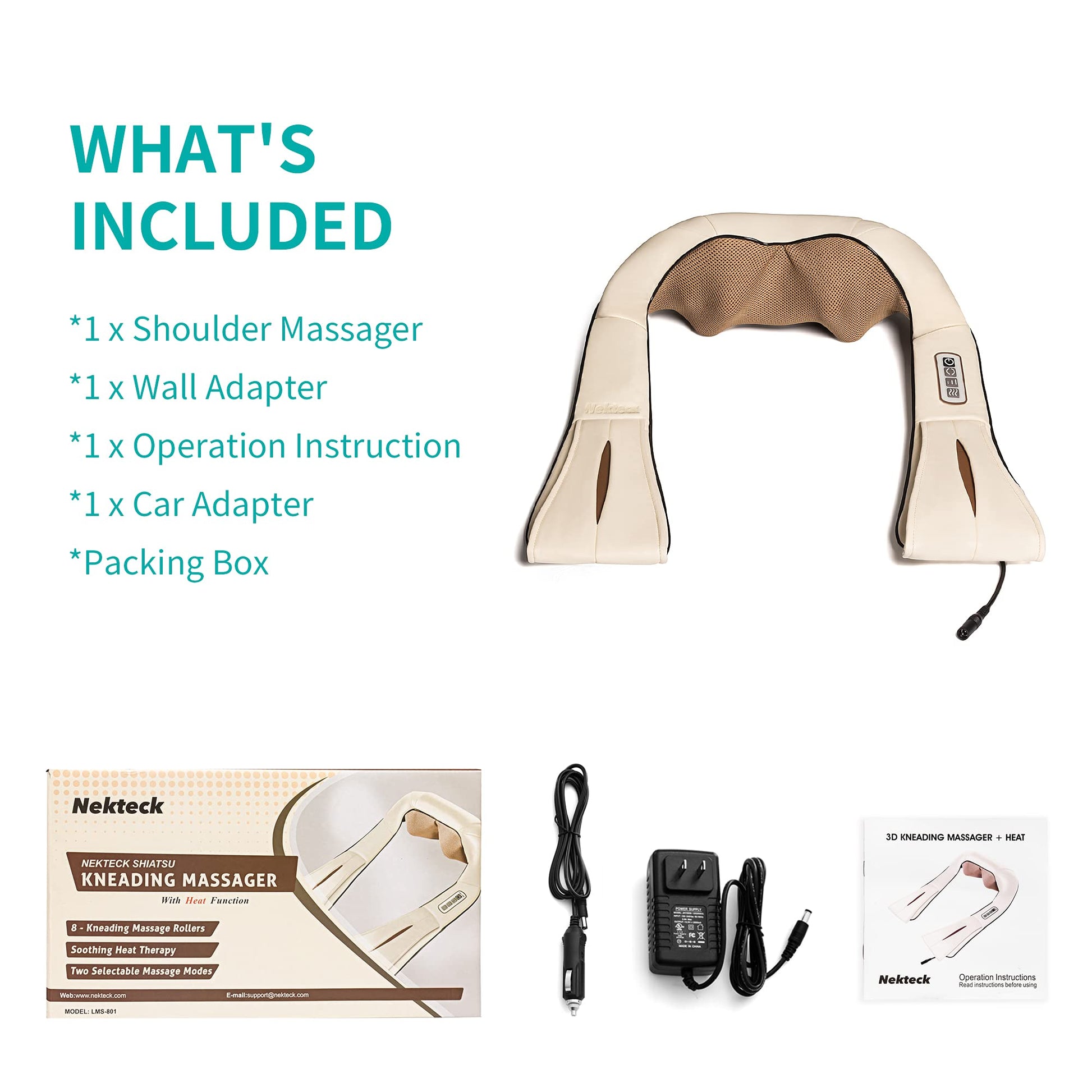 Electric Shiatsu Deep Tissue Neck Massager with Heat - imprüv 