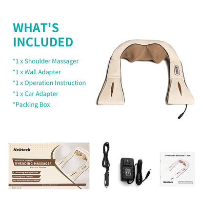 Electric Shiatsu Deep Tissue Neck Massager with Heat - imprüv 