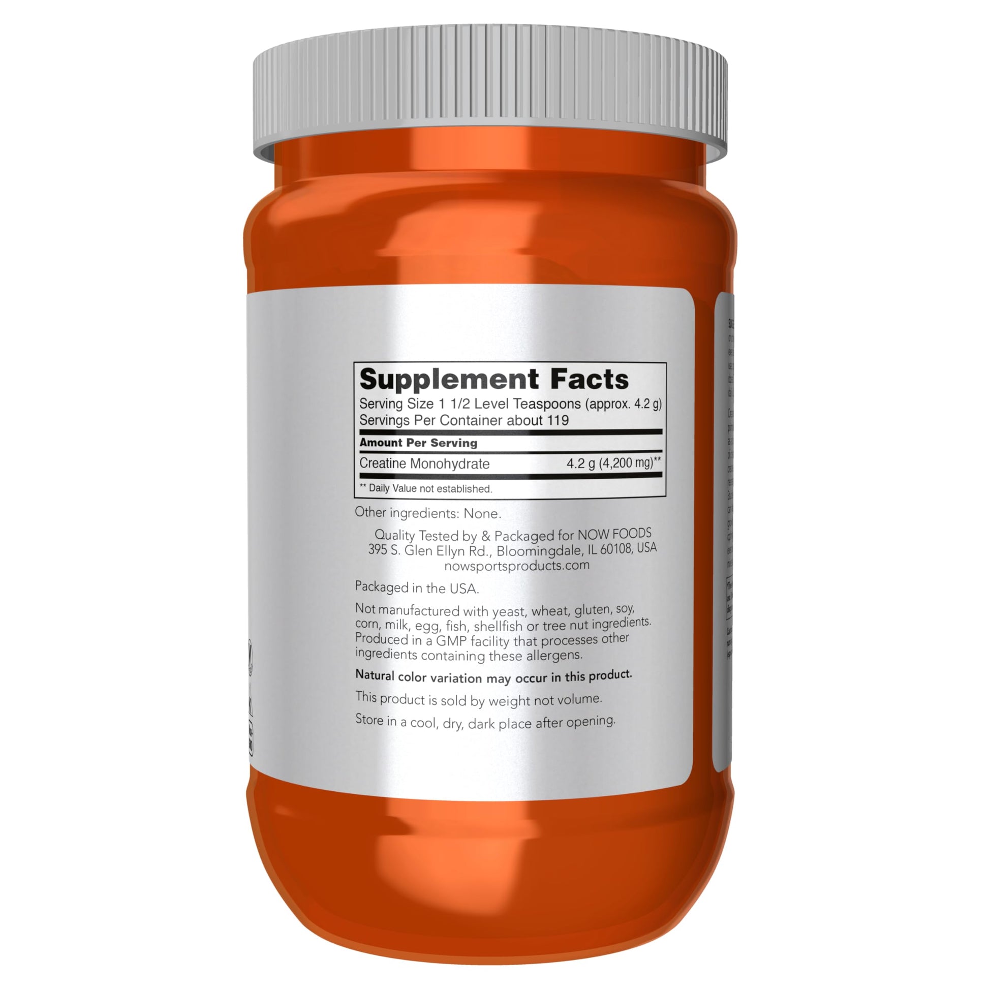 NOW Sports Micronized Creatine Powder for Mass Building and Energy - imprüv 