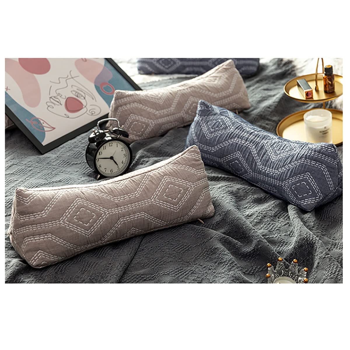 Cervical Roll Neck Pillow with 100% Buckwheat Filling for Sleep Support - imprüv 