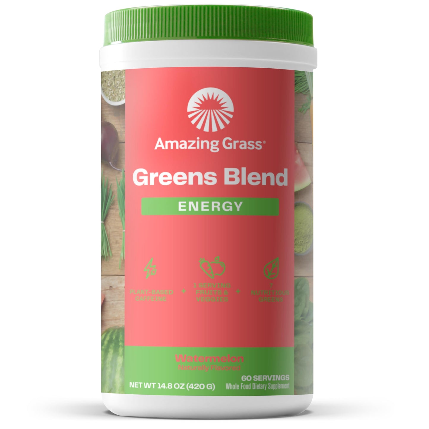 Superfood Greens Blend with Antioxidants, Digestive Enzymes, Fiber Prebiotics and Probiotics