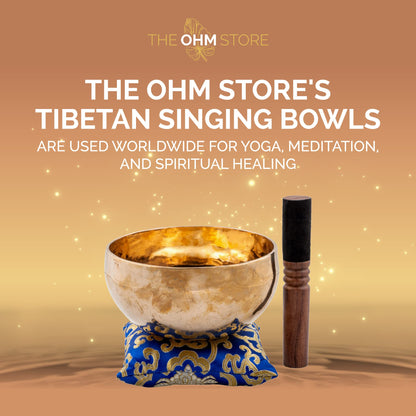 Deep Tone Pure Bronze Tibetan Singing Bowl for Sound Bath Meditation