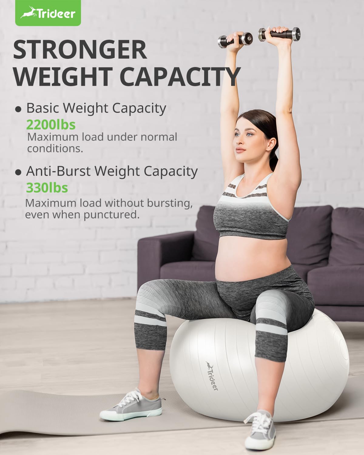 Swiss Exercise Ball for Physical Therapy, Balance, & Stability