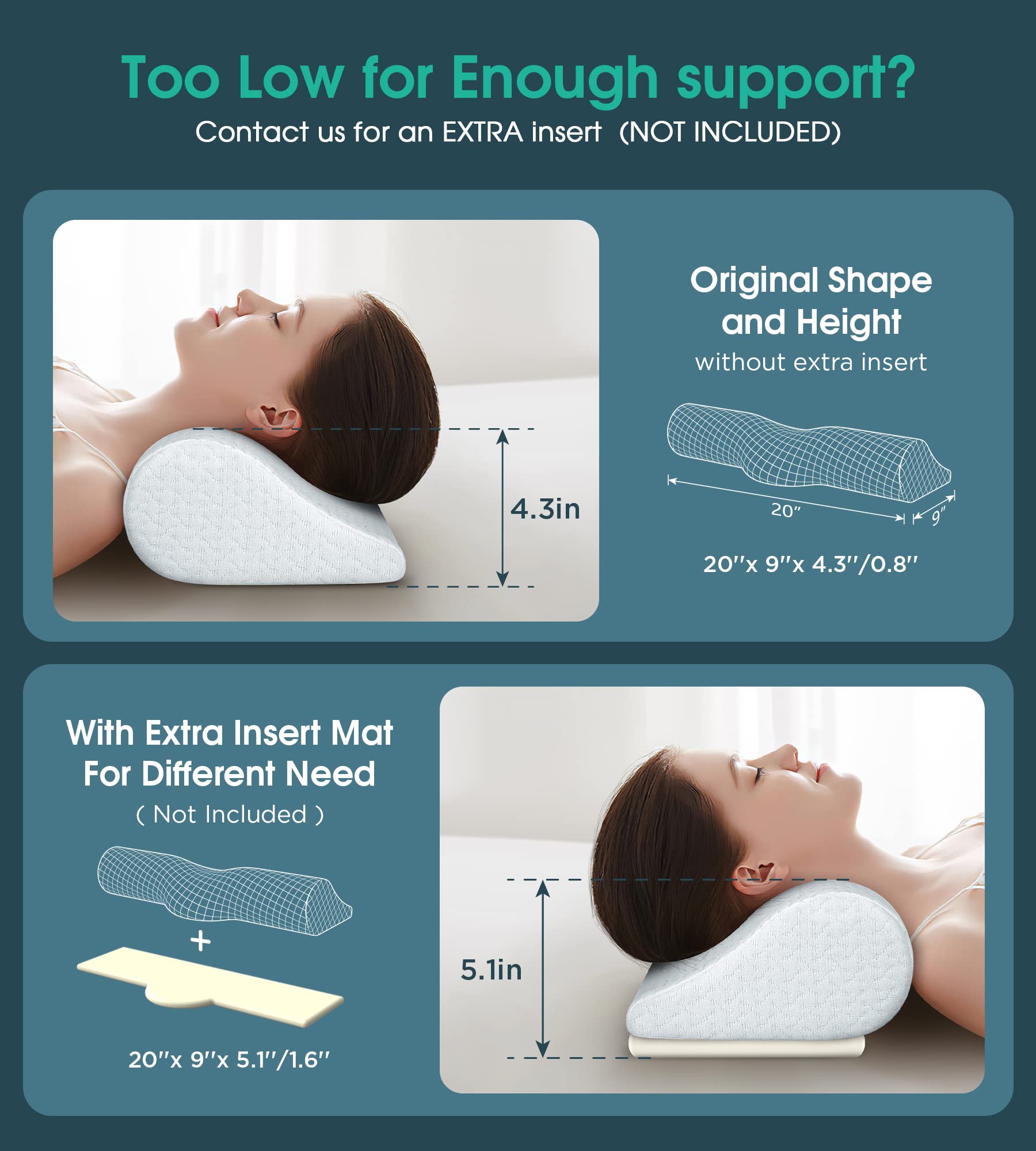 Cervical Memory Foam Neck Pillow for Orthopedic Support - imprüv 