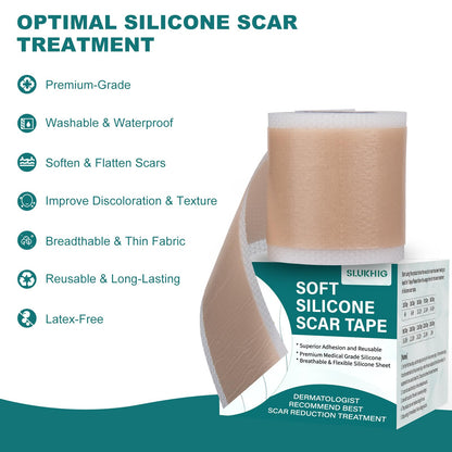 Silicone Scar Sheets Roll for Keloid and Post-Surgical Scars - imprüv 