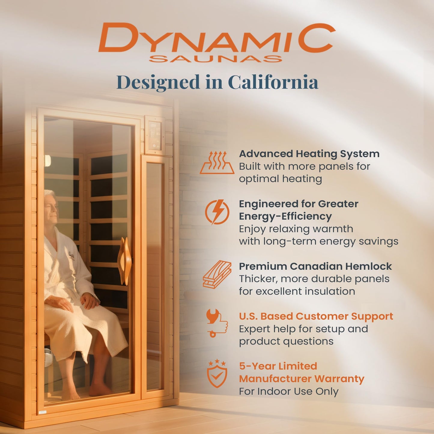 Low EMF Far Infrared Sauna with Red Light Therapy and Audio System