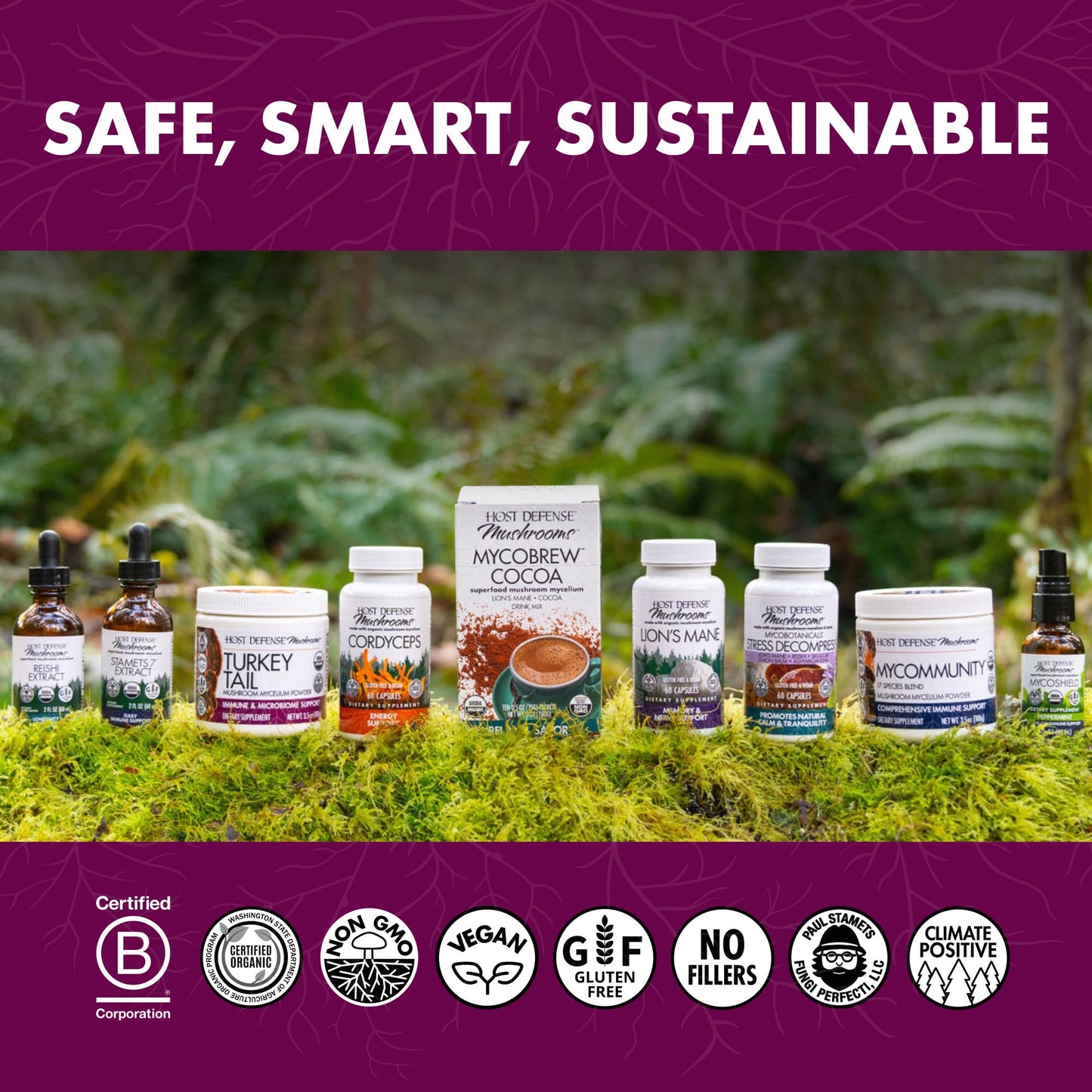 Host Defense Turkey Tail Mushroom Powder for Immune Balance, 7 oz (133 Servings) - imprüv 