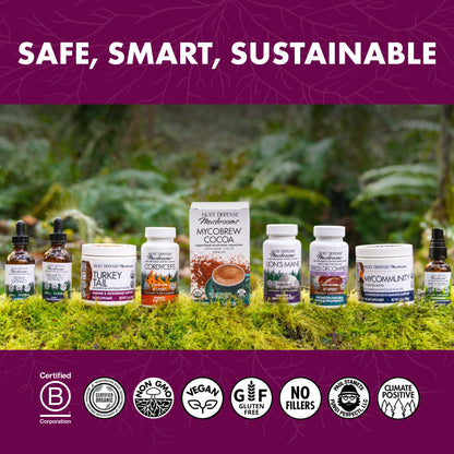 Host Defense Turkey Tail Mushroom Powder for Immune Balance, 7 oz (133 Servings) - imprüv 