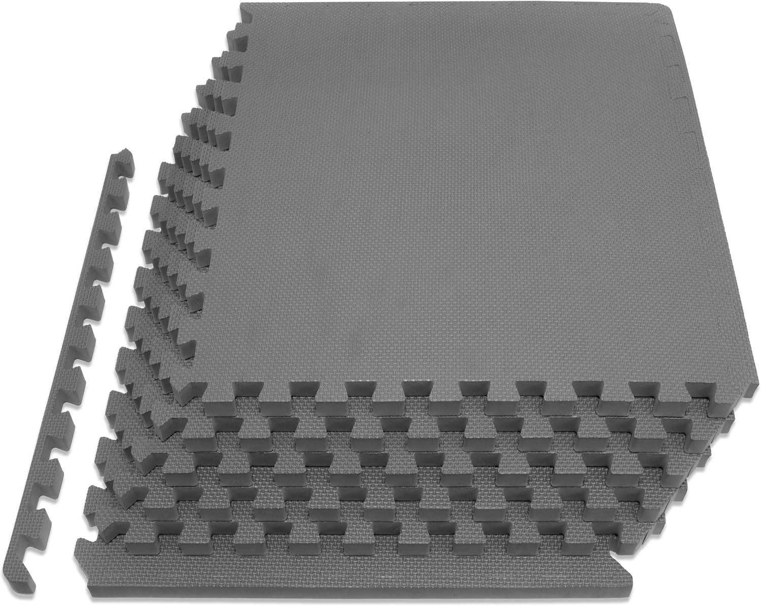 Extra Thick Puzzle Exercise Mat, EVA Foam Interlocking Tiles for Protective and Cushioned Workout Flooring - imprüv 