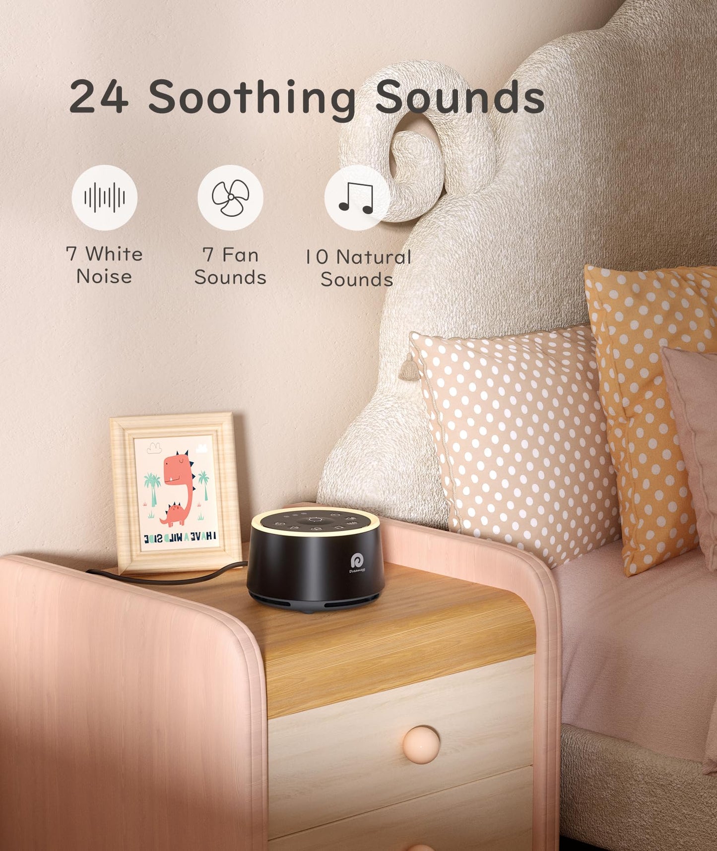 Ambient Light White Noise Sound Machine for Sleep & Meditation