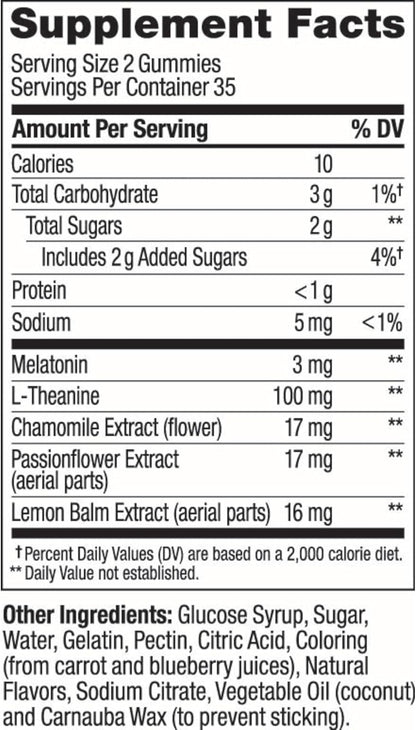 OLLY Sleep Gummies with Melatonin and L-Theanine for Restful Nights, 70 Count