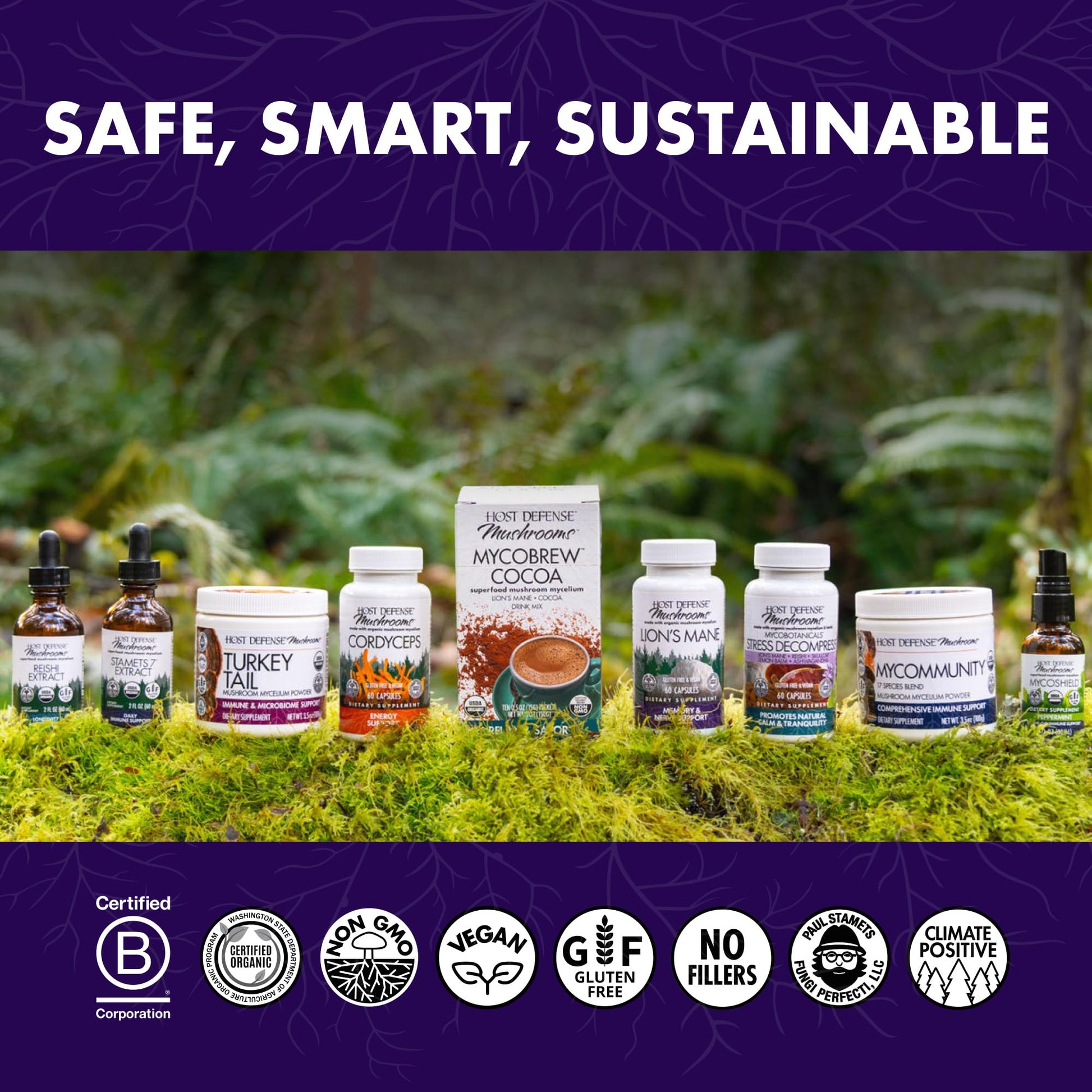 Host Defense MyCommunity 17 Species Mushroom Powder Blend, 3.5 oz (66 Servings) - imprüv 