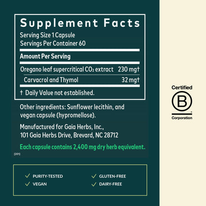 Gaia Herbs Oil of Oregano for Immune & Antioxidant Support - imprüv 