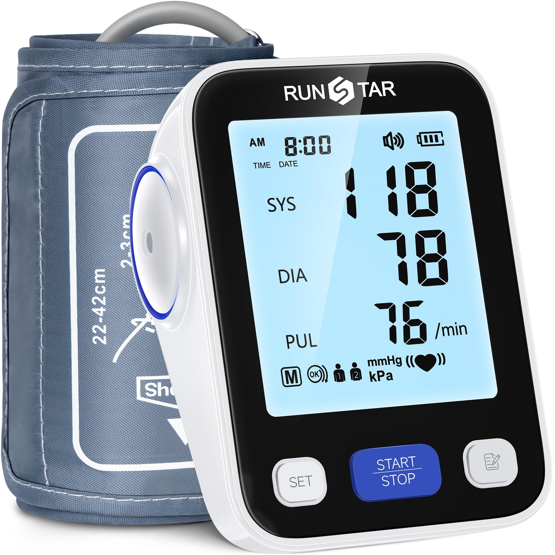 Upper Arm Blood Pressure Monitor with Wide Range Cuff, 8.6'' to 16.5'' - imprüv 