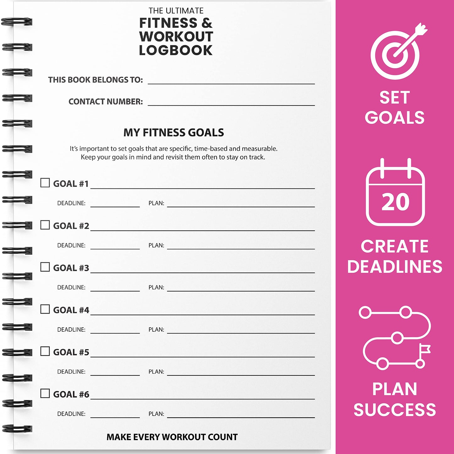 Ultimate Fitness Journal & Gym Workout Log Book