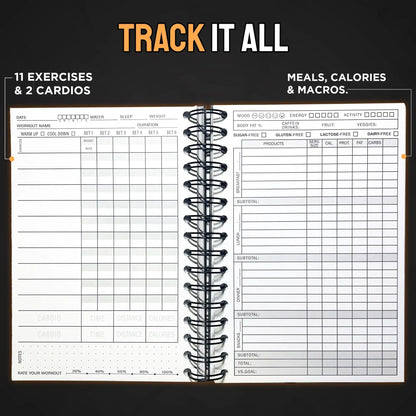 Food and Fitness Journal for Meal Planning and Workout Tracking - imprüv 