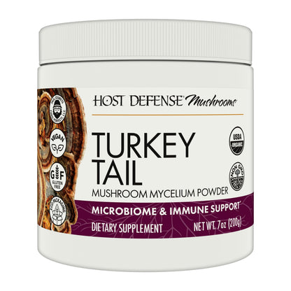 Host Defense Turkey Tail Mushroom Powder for Immune Balance, 7 oz (133 Servings) - imprüv 