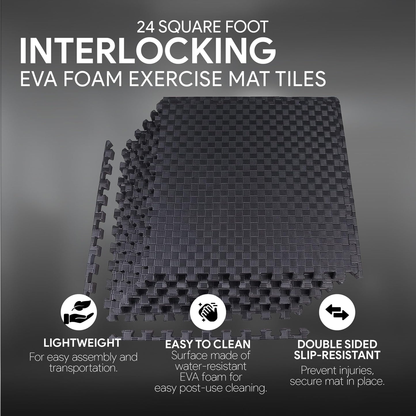 Extra Thick Interlocking Puzzle Foam Tiles for Workout Flooring