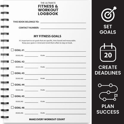 Ultimate Fitness Journal & Gym Workout Log Book