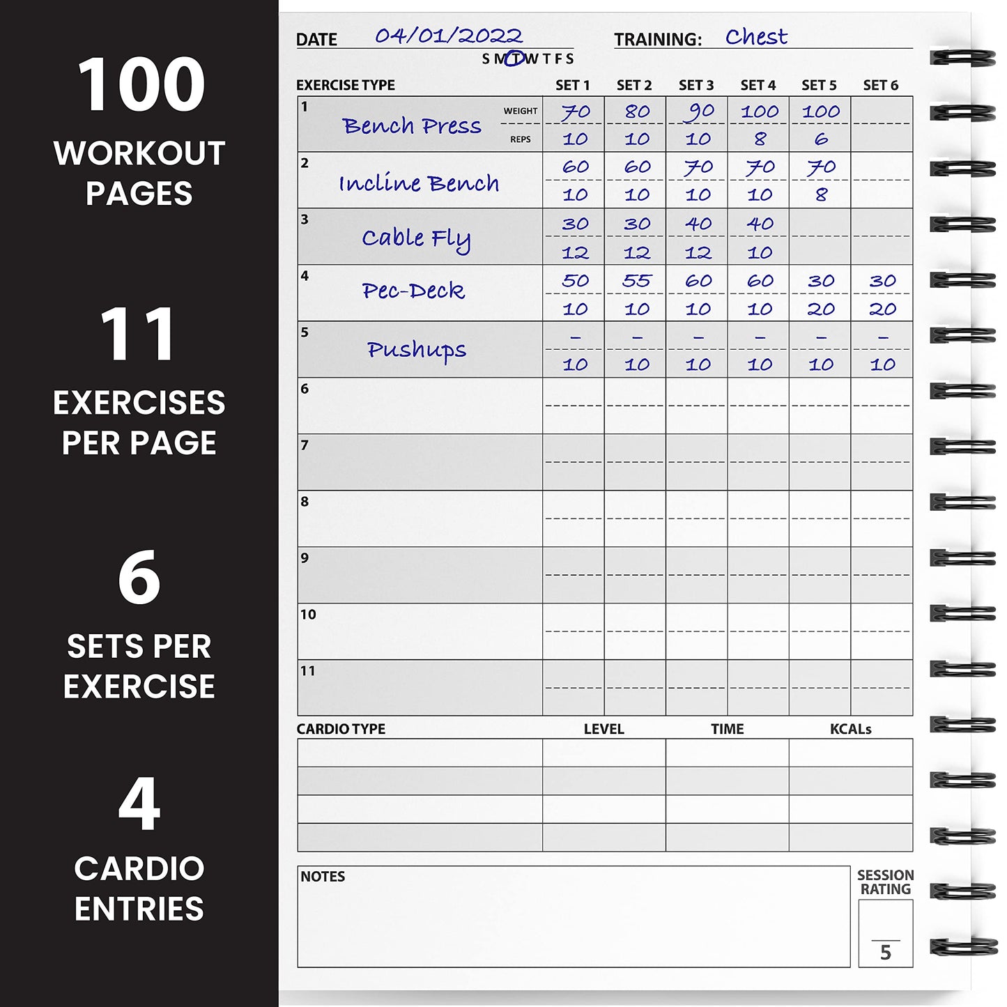 Ultimate Fitness Journal & Gym Workout Log Book