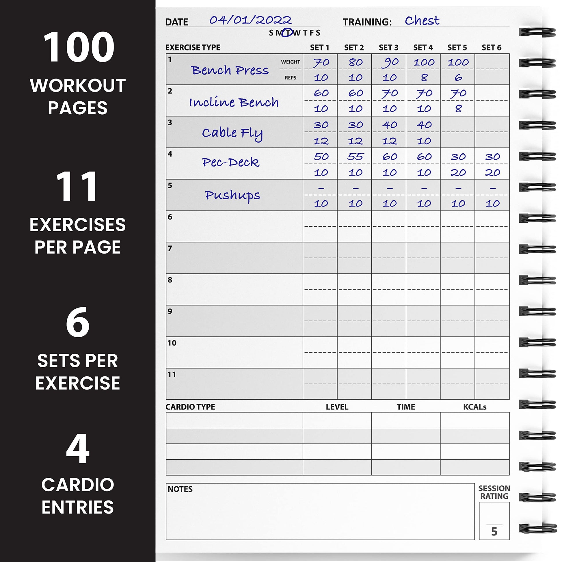 Ultimate Fitness Journal & Gym Workout Log Book