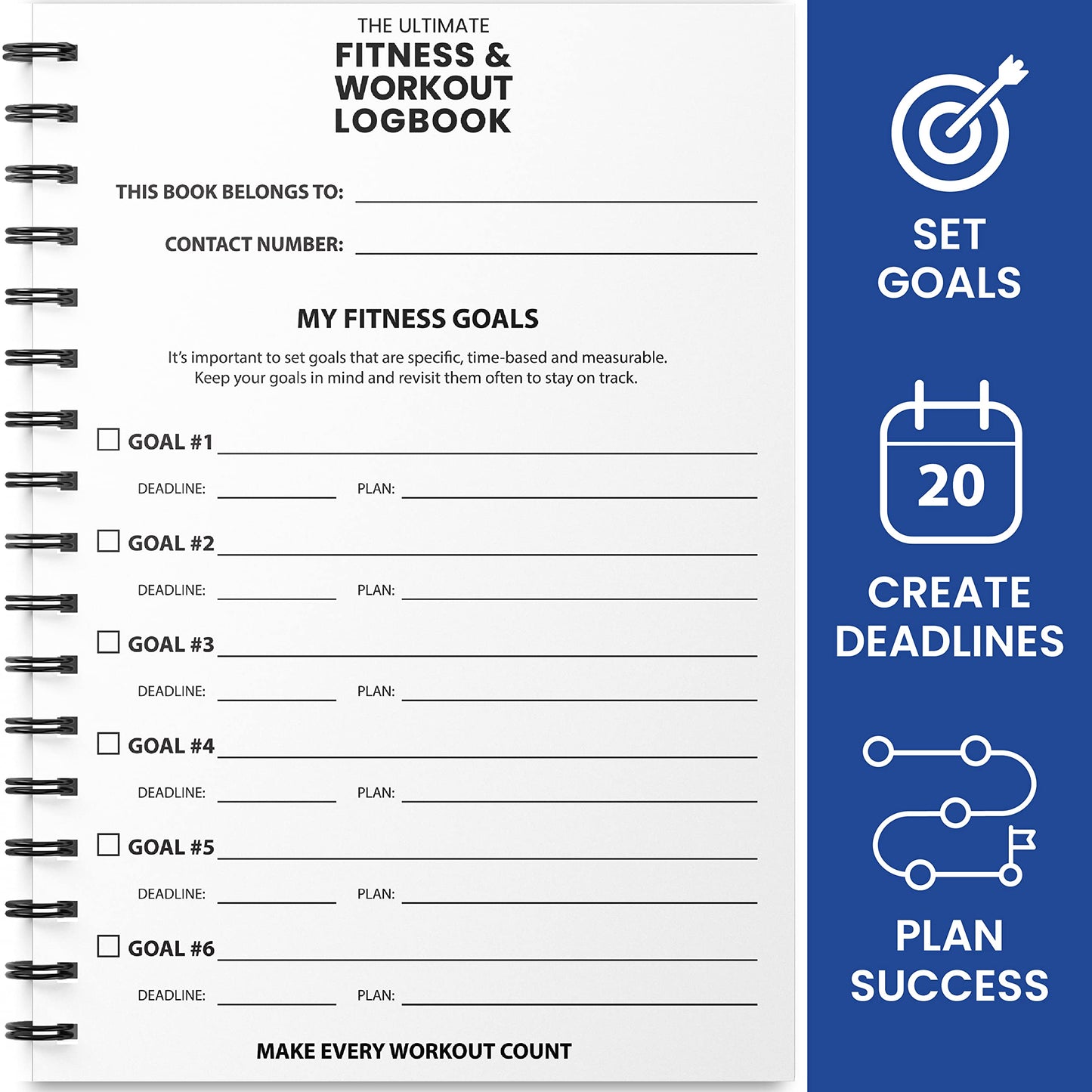 Ultimate Fitness Journal & Gym Workout Log Book