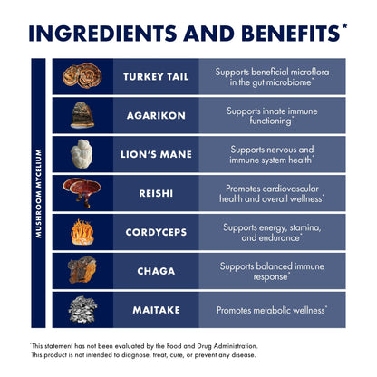 Host Defense MyCommunity 17 Species Mushroom Powder Blend, 3.5 oz (66 Servings) - imprüv 