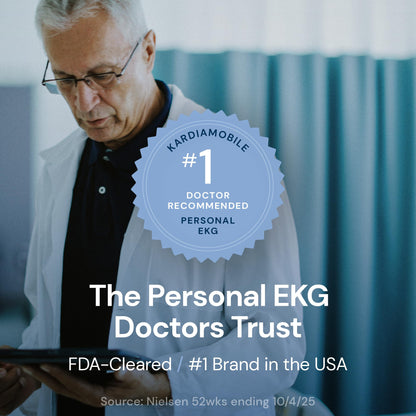 Personal EKG Monitor for Arrhythmia Detection, FDA-Cleared