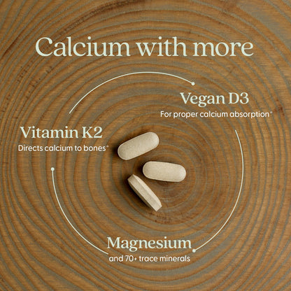 New Chapter Organic Plant Calcium with Magnesium and Vitamin D3+K2 for Bone Strength