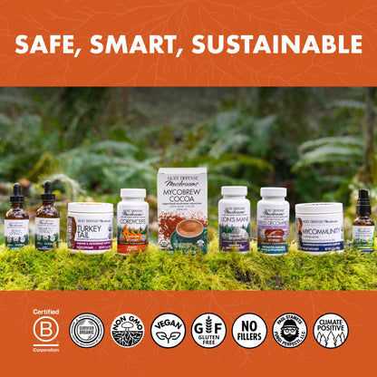 Host Defense Breathe Mushroom Powder Blend for Respiratory Support, 3.5 oz (66 Servings) - imprüv 