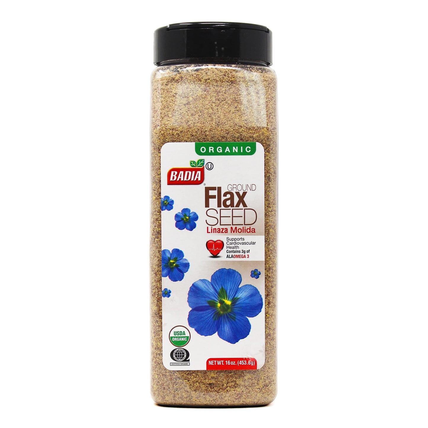 Badia Organic Flax Seed, Ground Flax Seed, 16-Ounce