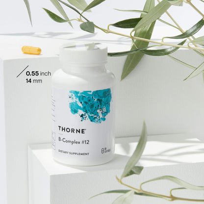 Thorne B-Complex #12, Methylated B Vitamins, Vegan-Certified