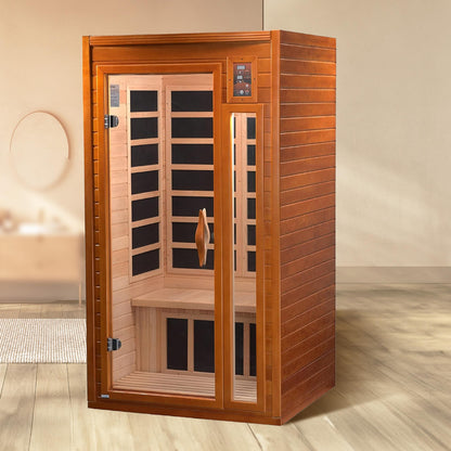 Low EMF Infrared Sauna with Red Light Therapy and Audio System - imprüv 