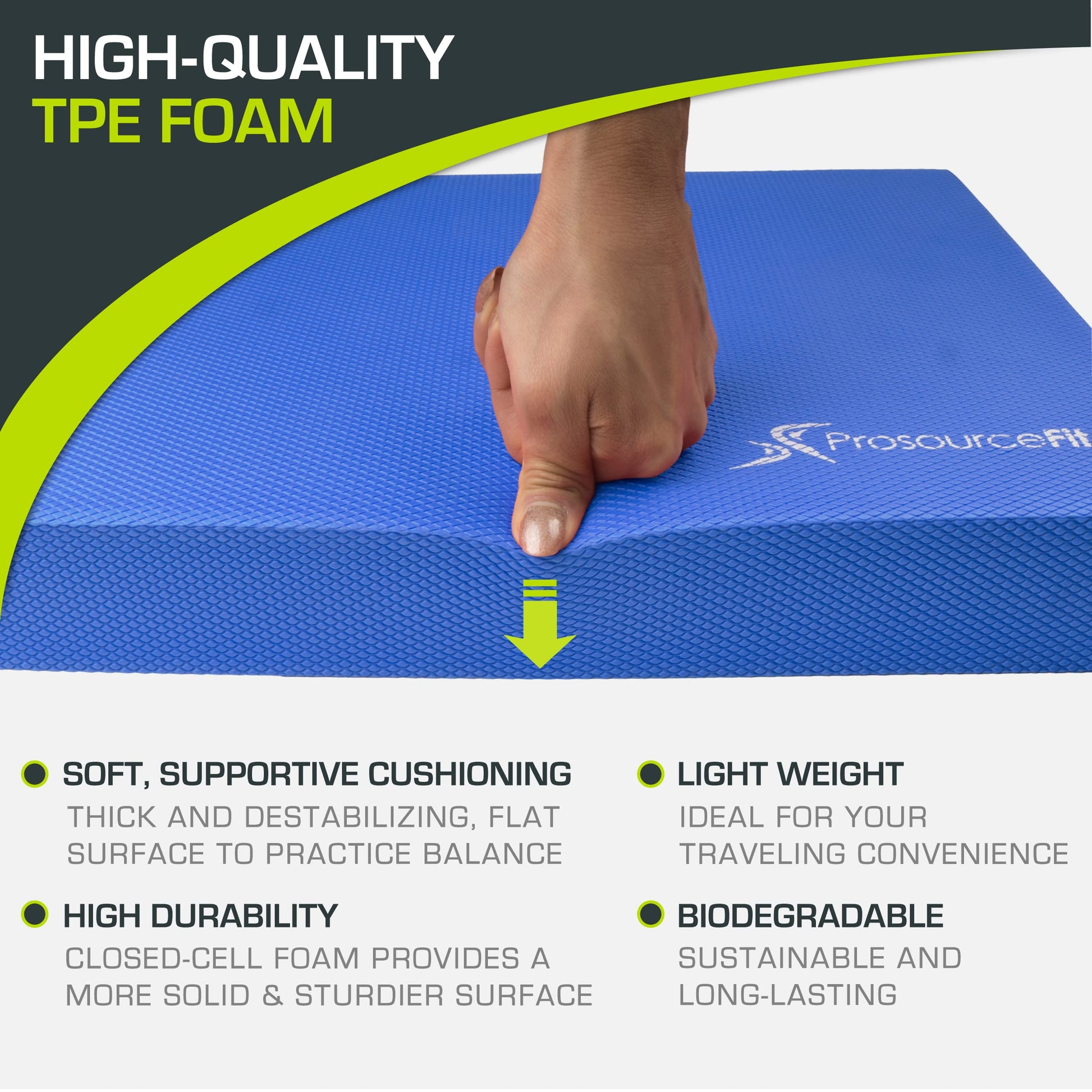 Non-Slip Cushioned Balance Foam Pad